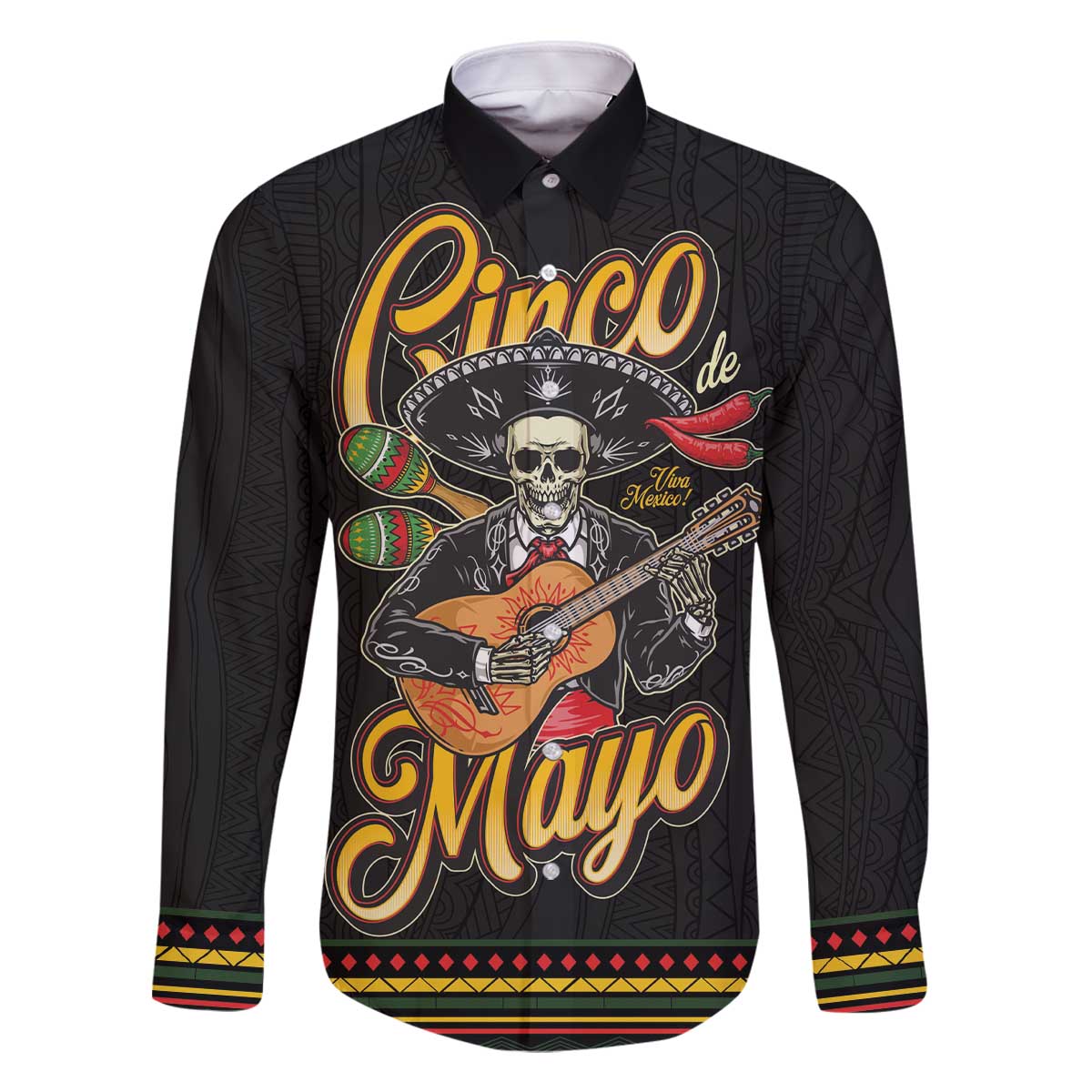 Mexico Cinco de Mayo Family Matching Off The Shoulder Long Sleeve Dress and Hawaiian Shirt El Dia de la Batalla de Puebla