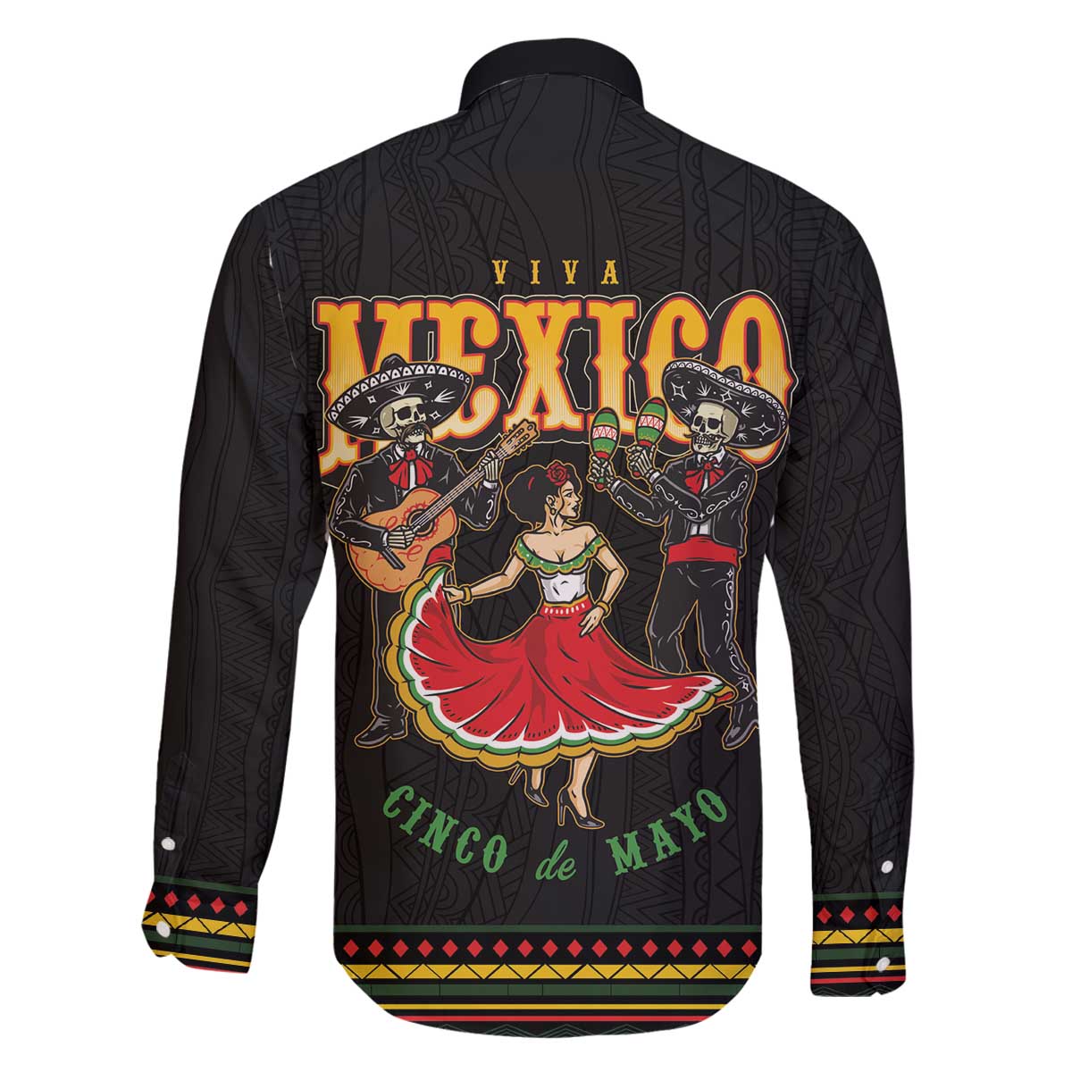 Mexico Cinco de Mayo Family Matching Off The Shoulder Long Sleeve Dress and Hawaiian Shirt El Dia de la Batalla de Puebla