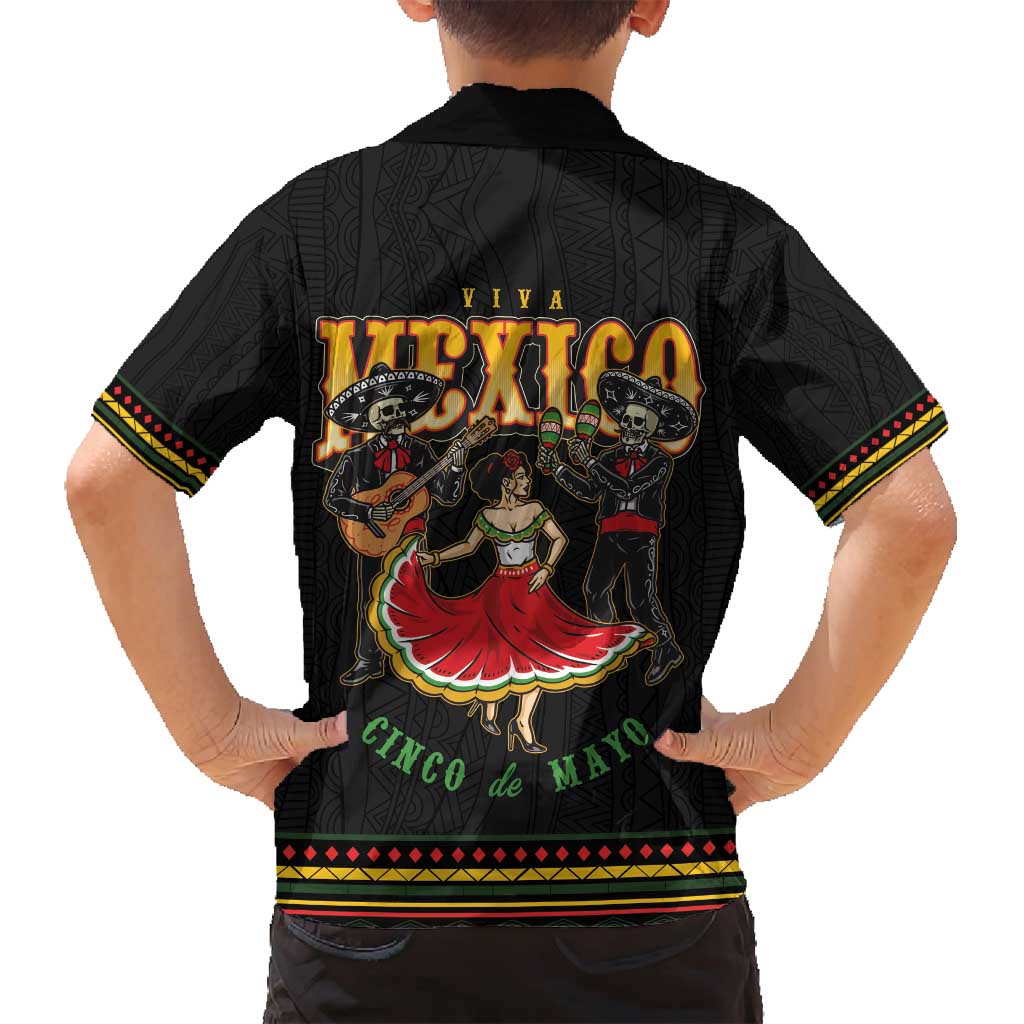 Mexico Cinco de Mayo Family Matching Off Shoulder Short Dress and Hawaiian Shirt El Dia de la Batalla de Puebla