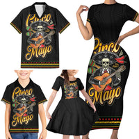 Mexico Cinco de Mayo Family Matching Short Sleeve Bodycon Dress and Hawaiian Shirt El Dia de la Batalla de Puebla