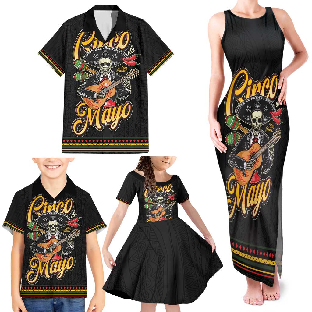 Mexico Cinco de Mayo Family Matching Tank Maxi Dress and Hawaiian Shirt El Dia de la Batalla de Puebla