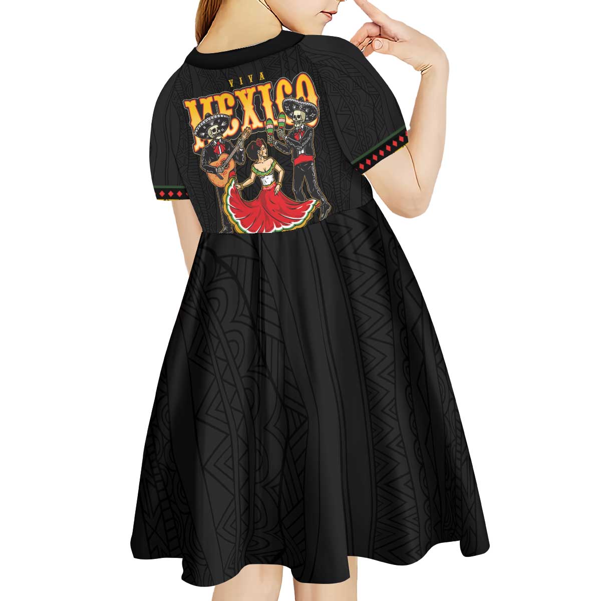 Mexico Cinco de Mayo Kid Short Sleeve Dress El Dia de la Batalla de Puebla