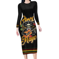 Mexico Cinco de Mayo Long Sleeve Bodycon Dress El Dia de la Batalla de Puebla