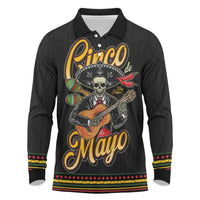 Mexico Cinco de Mayo Long Sleeve Polo Shirt El Dia de la Batalla de Puebla