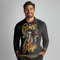 Mexico Cinco de Mayo Long Sleeve Polo Shirt El Dia de la Batalla de Puebla