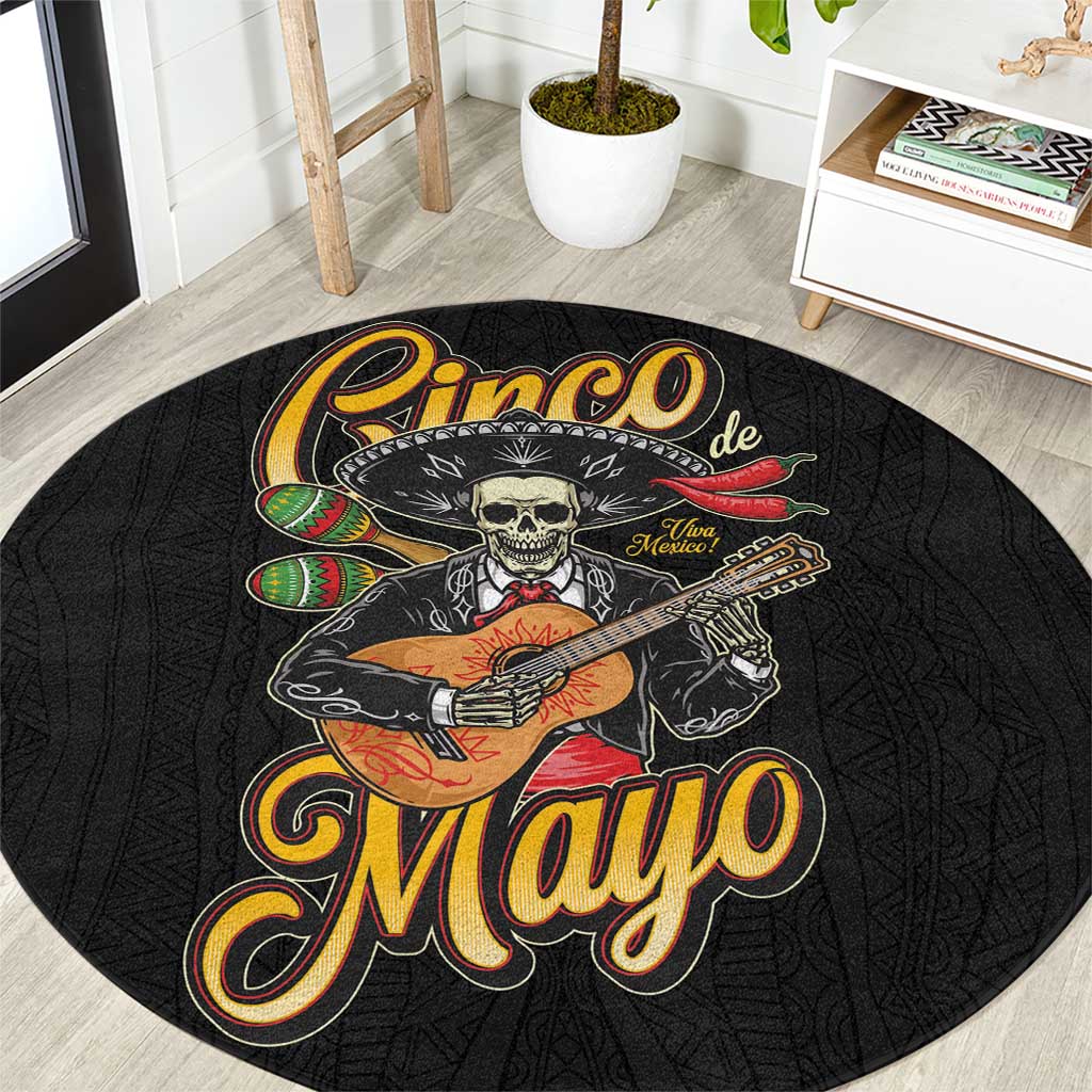 Mexico Cinco de Mayo Round Carpet El Dia de la Batalla de Puebla