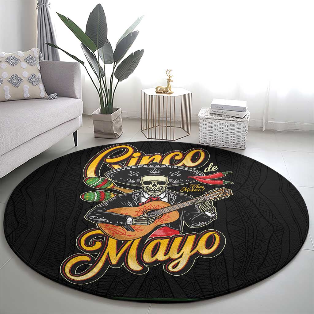 Mexico Cinco de Mayo Round Carpet El Dia de la Batalla de Puebla