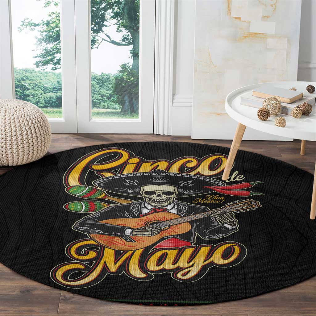 Mexico Cinco de Mayo Round Carpet El Dia de la Batalla de Puebla