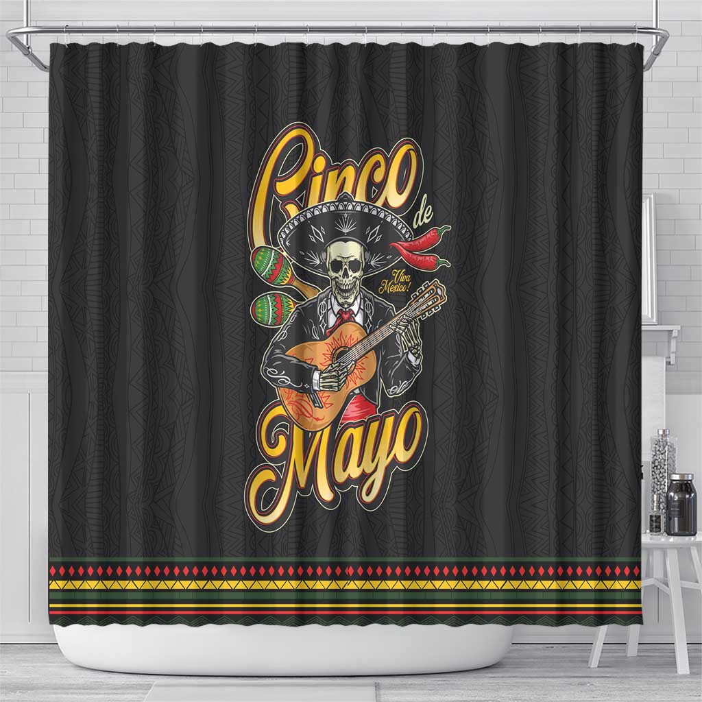 Mexico Cinco de Mayo Shower Curtain El Dia de la Batalla de Puebla