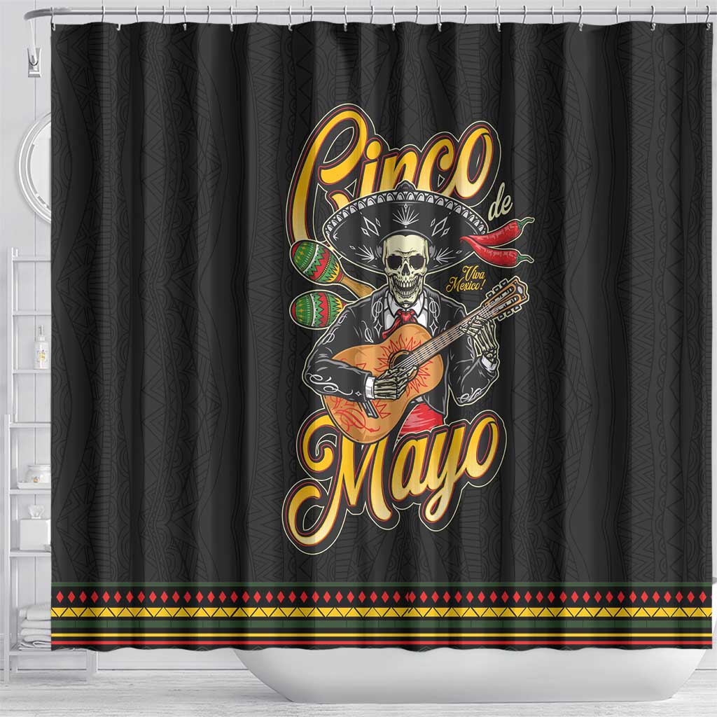 Mexico Cinco de Mayo Shower Curtain El Dia de la Batalla de Puebla
