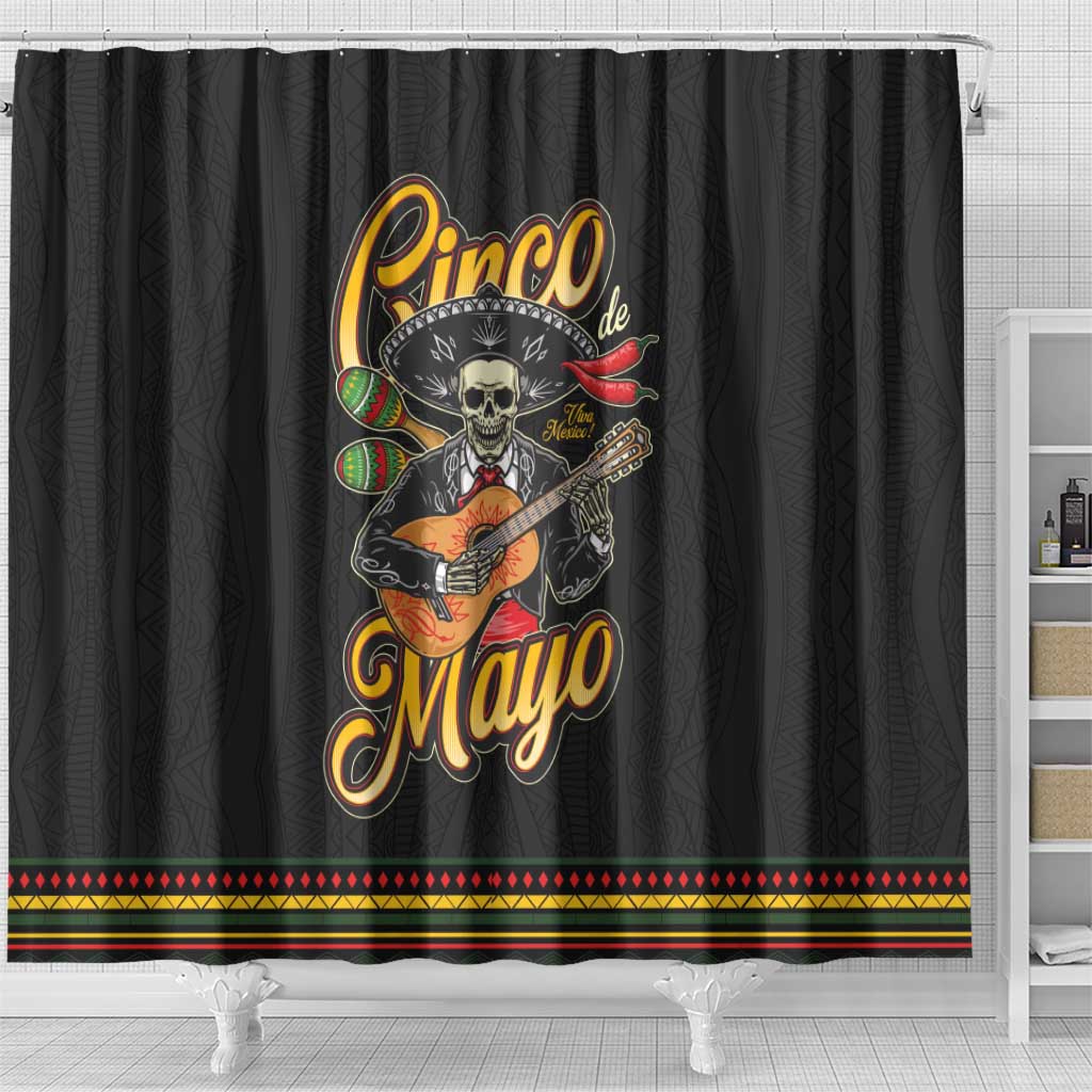 Mexico Cinco de Mayo Shower Curtain El Dia de la Batalla de Puebla