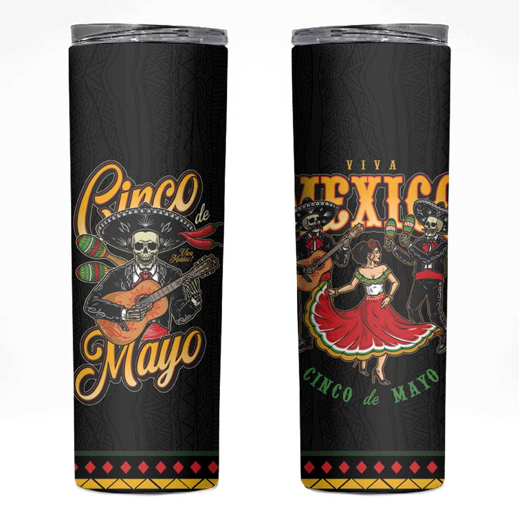 Mexico Cinco de Mayo Skinny Tumbler El Dia de la Batalla de Puebla