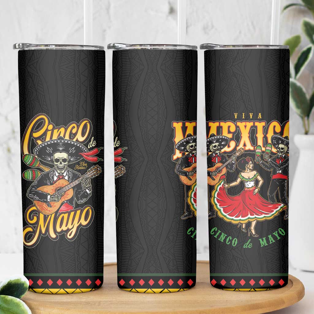Mexico Cinco de Mayo Skinny Tumbler El Dia de la Batalla de Puebla