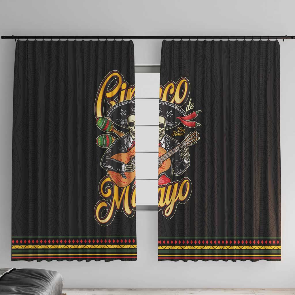 Mexico Cinco de Mayo Window Curtain El Dia de la Batalla de Puebla