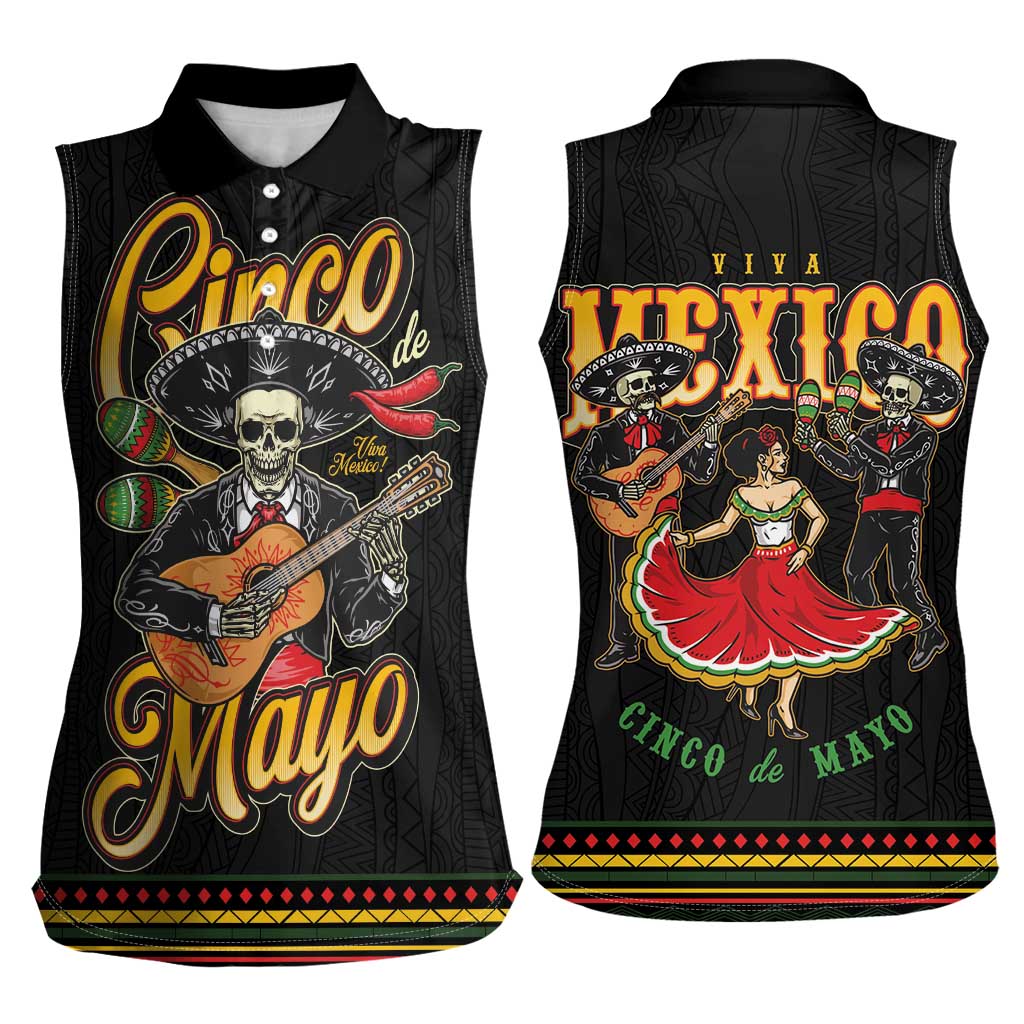 Mexico Cinco de Mayo Women Sleeveless Polo Shirt El Dia de la Batalla de Puebla