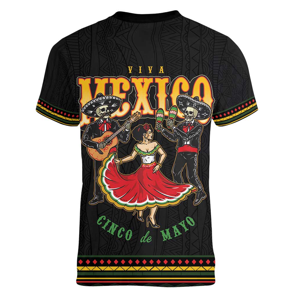 Mexico Cinco de Mayo Women V-Neck T-Shirt El Dia de la Batalla de Puebla