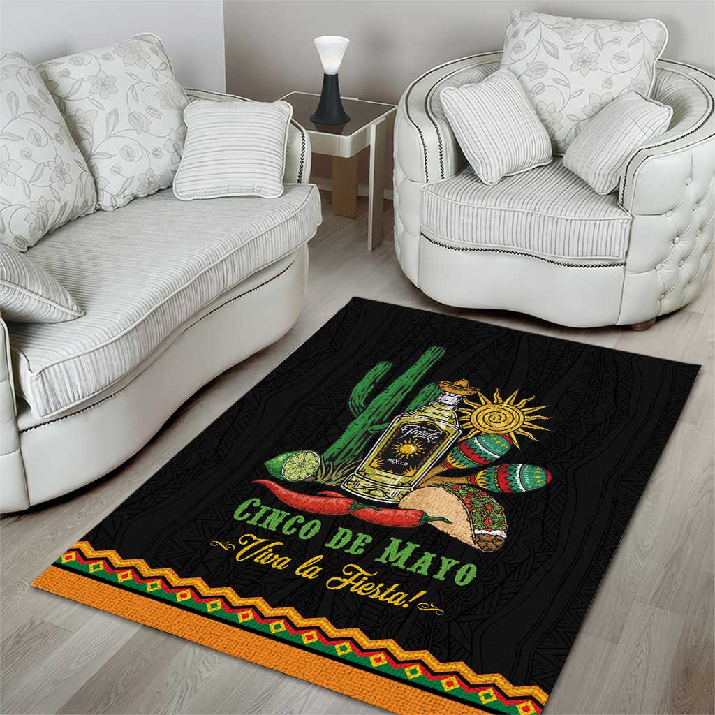 Mexico Cinco de Mayo Area Rug Viva la Fiesta!