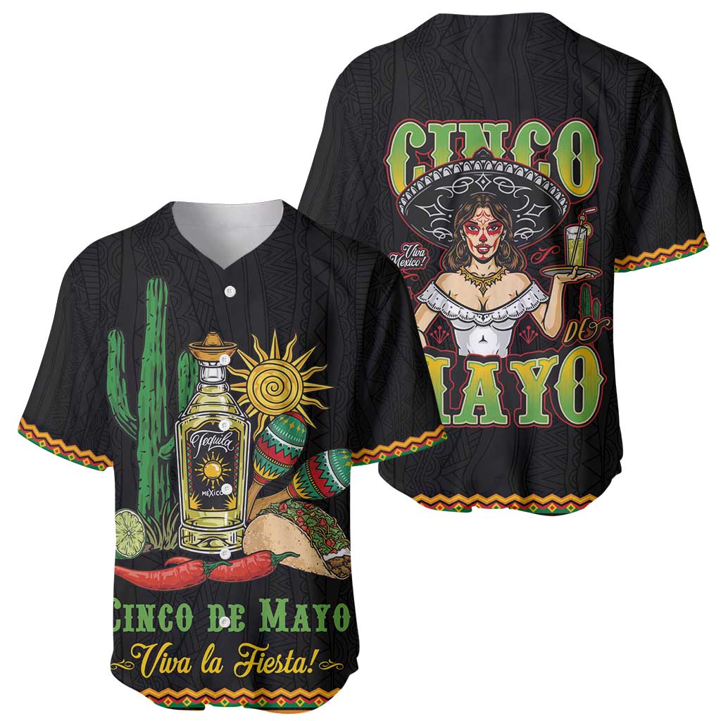 Mexico Cinco de Mayo Baseball Jersey Viva la Fiesta!