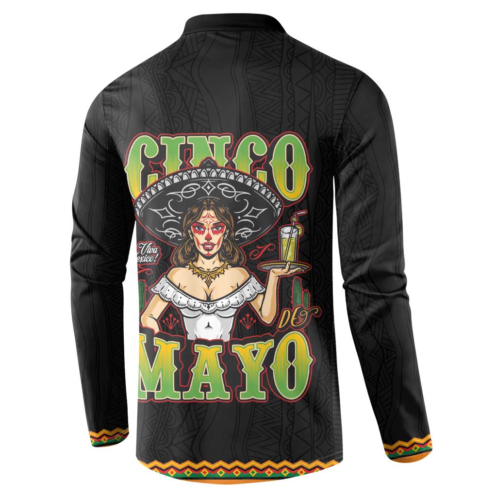 Mexico Cinco de Mayo Button Sweatshirt Viva la Fiesta!