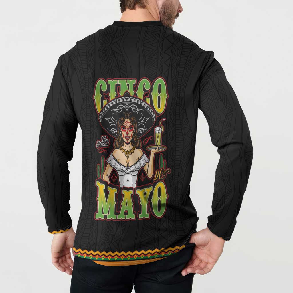 Mexico Cinco de Mayo Button Sweatshirt Viva la Fiesta!