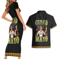 Mexico Cinco de Mayo Couples Matching Short Sleeve Bodycon Dress and Hawaiian Shirt Viva la Fiesta!