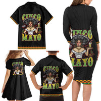 Mexico Cinco de Mayo Family Matching Long Sleeve Bodycon Dress and Hawaiian Shirt Viva la Fiesta!
