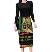 Mexico Cinco de Mayo Family Matching Long Sleeve Bodycon Dress and Hawaiian Shirt Viva la Fiesta!
