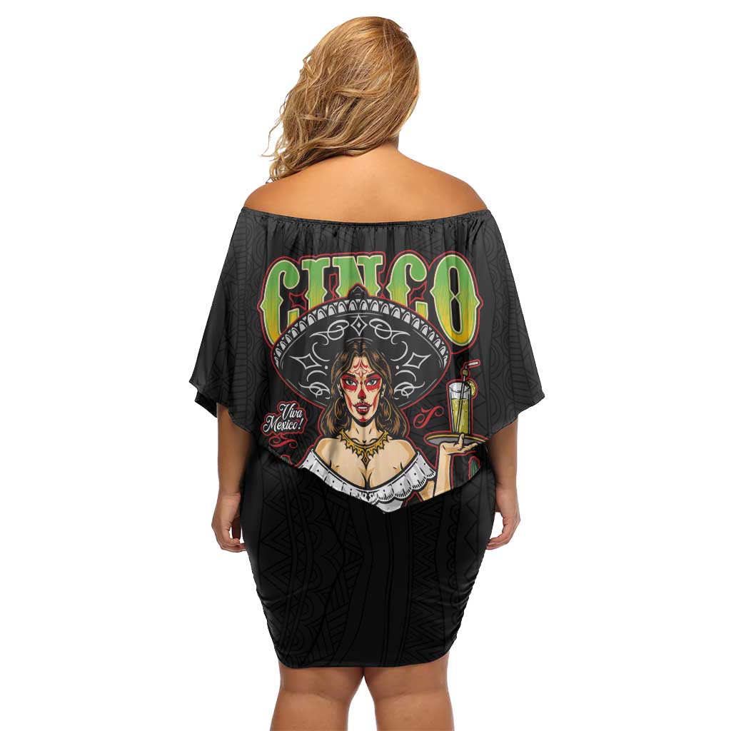 Mexico Cinco de Mayo Family Matching Off Shoulder Short Dress and Hawaiian Shirt Viva la Fiesta!