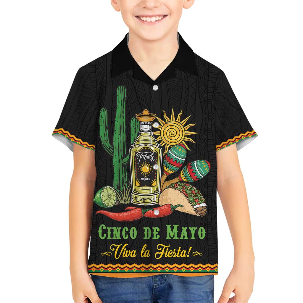 Mexico Cinco de Mayo Family Matching Off Shoulder Short Dress and Hawaiian Shirt Viva la Fiesta!