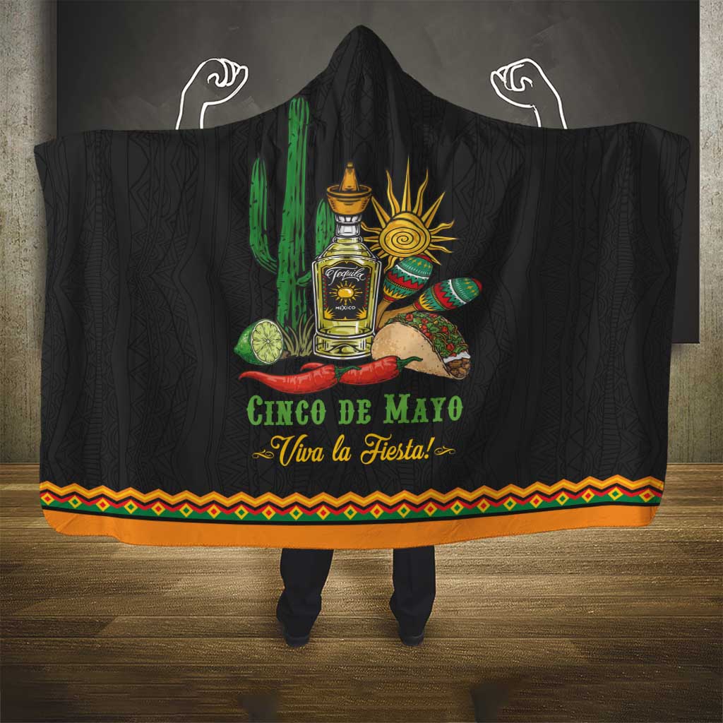 Mexico Cinco de Mayo Hooded Blanket Viva la Fiesta!
