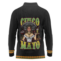 Mexico Cinco de Mayo Long Sleeve Polo Shirt Viva la Fiesta!