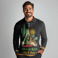 Mexico Cinco de Mayo Long Sleeve Polo Shirt Viva la Fiesta!