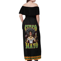 Mexico Cinco de Mayo Off Shoulder Maxi Dress Viva la Fiesta!