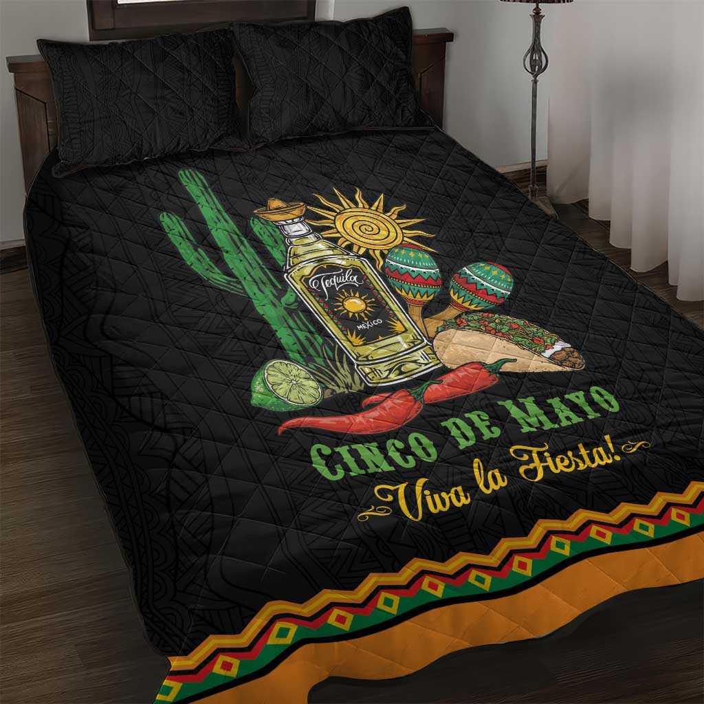 Mexico Cinco de Mayo Quilt Bed Set Viva la Fiesta!