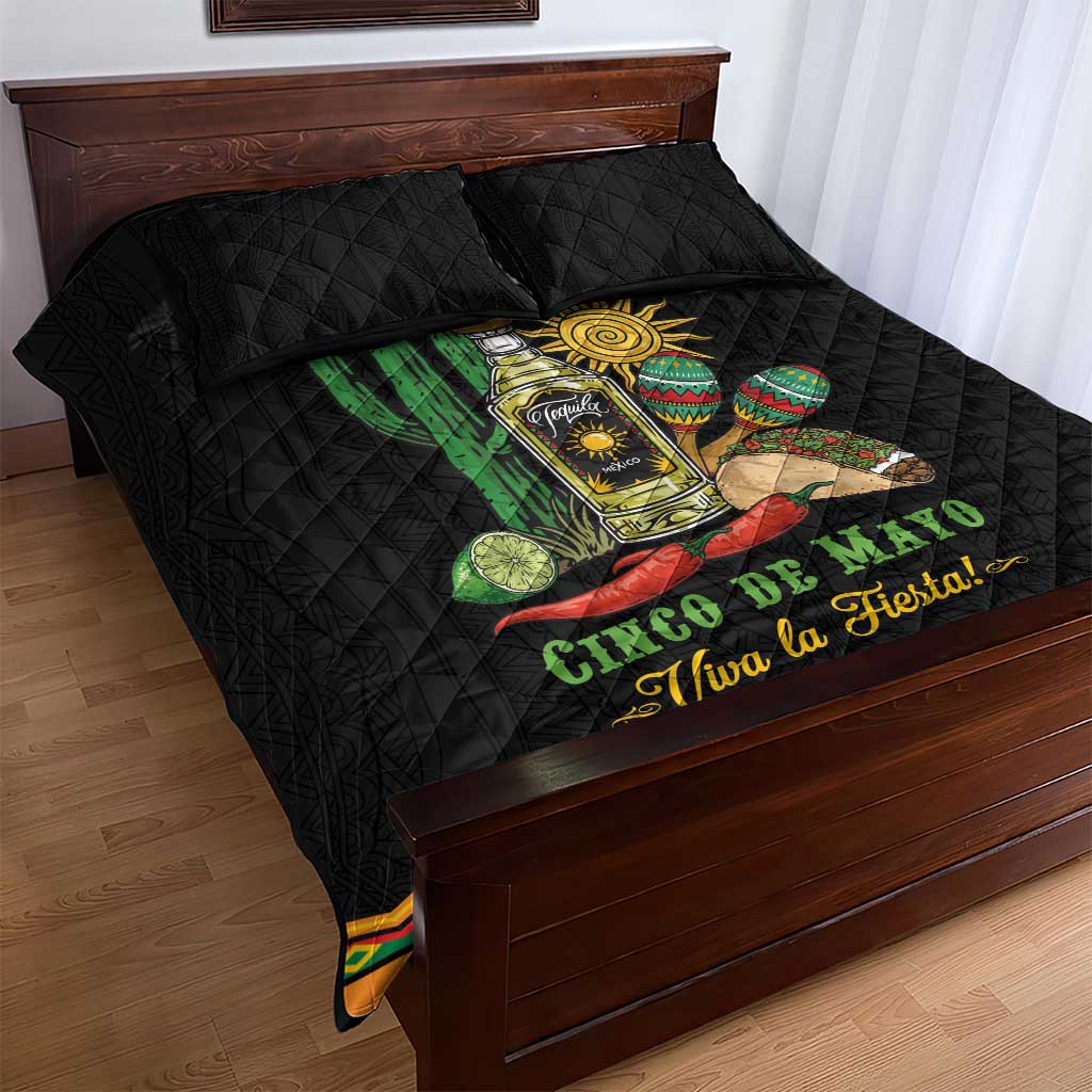 Mexico Cinco de Mayo Quilt Bed Set Viva la Fiesta!