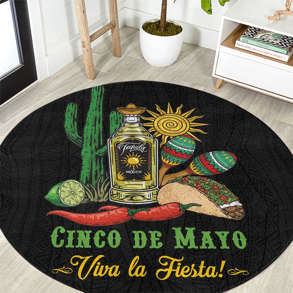 Mexico Cinco de Mayo Round Carpet Viva la Fiesta!