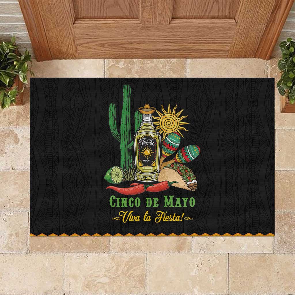 Mexico Cinco de Mayo Rubber Doormat Viva la Fiesta!