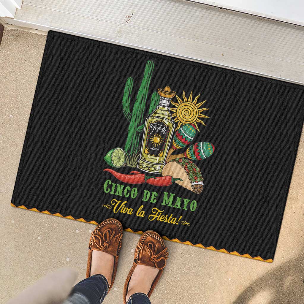 Mexico Cinco de Mayo Rubber Doormat Viva la Fiesta!
