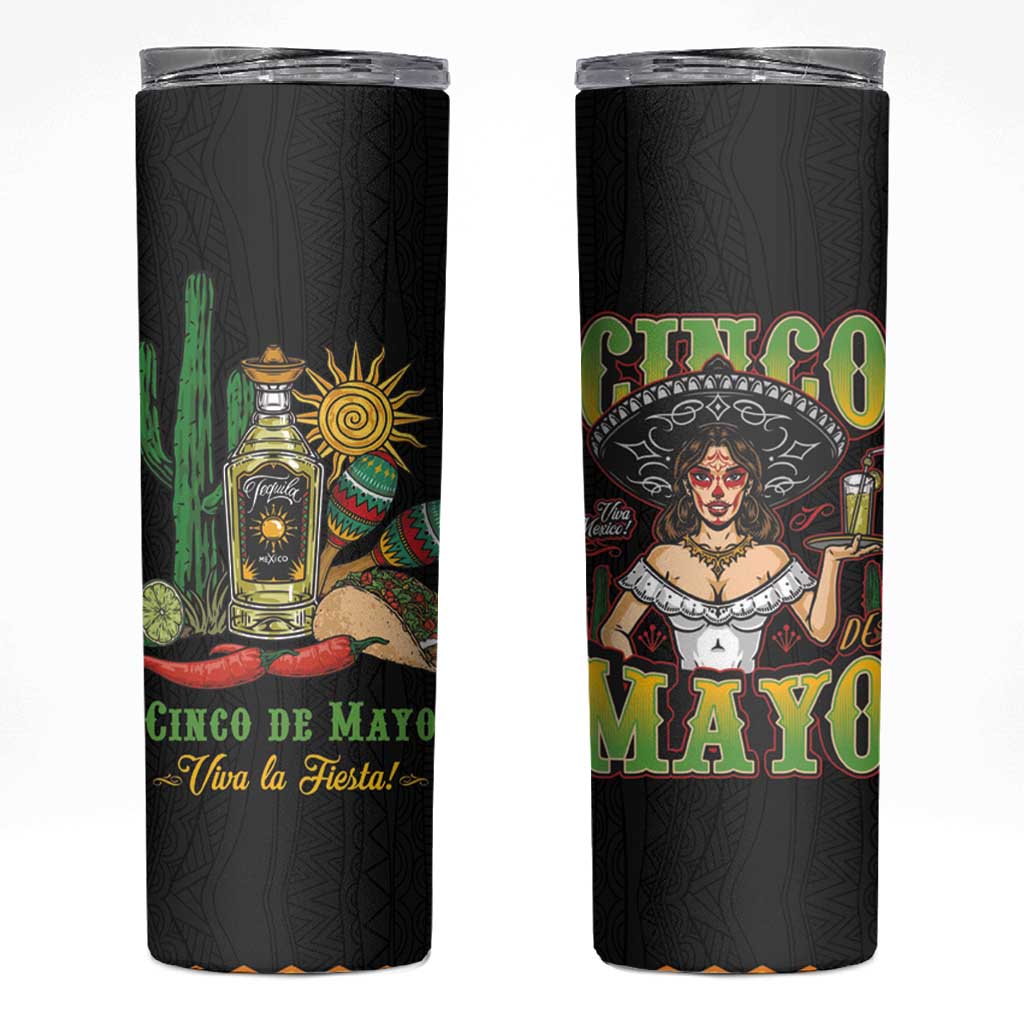 Mexico Cinco de Mayo Skinny Tumbler Viva la Fiesta!