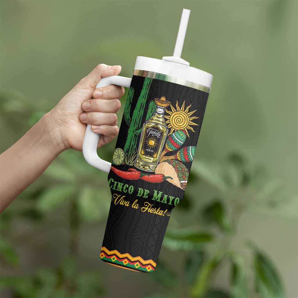 Mexico Cinco de Mayo Tumbler With Handle Viva la Fiesta!