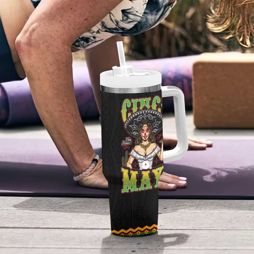 Mexico Cinco de Mayo Tumbler With Handle Viva la Fiesta!