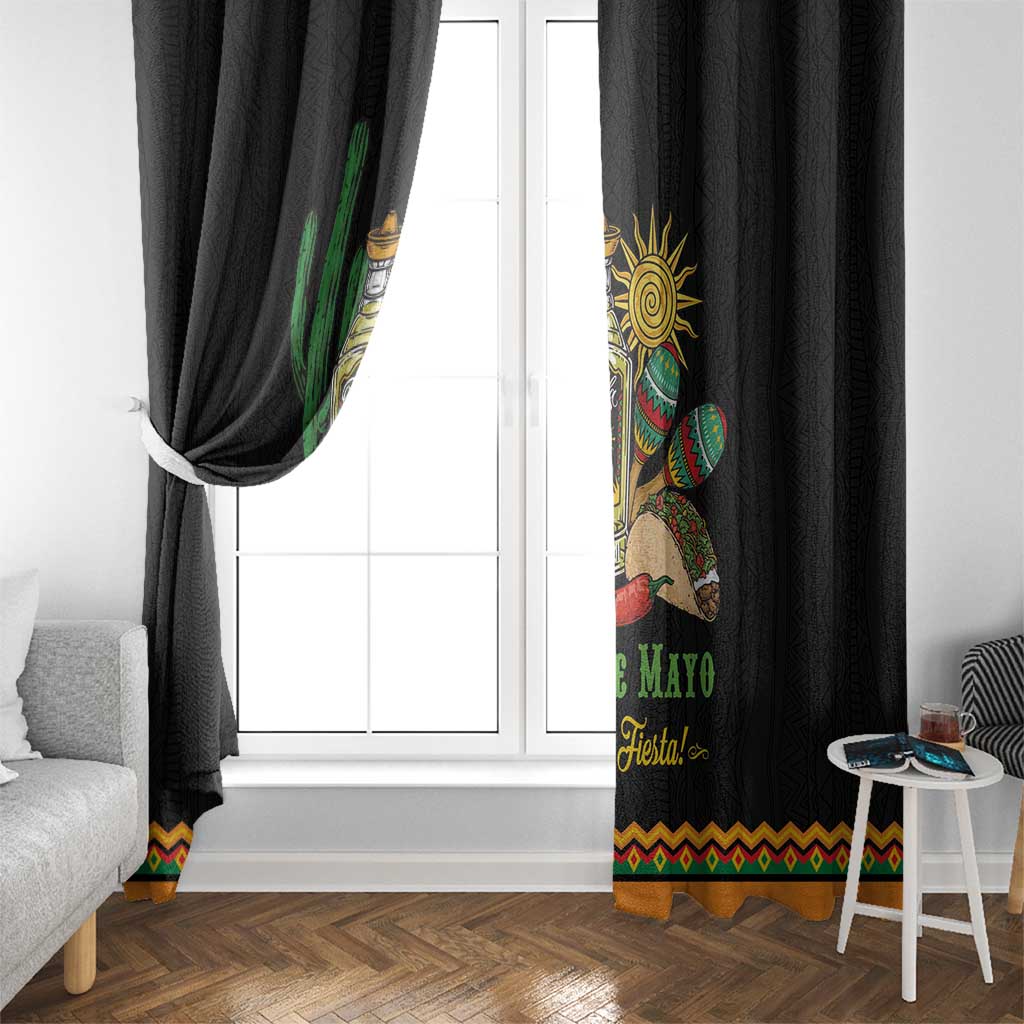 Mexico Cinco de Mayo Window Curtain Viva la Fiesta!