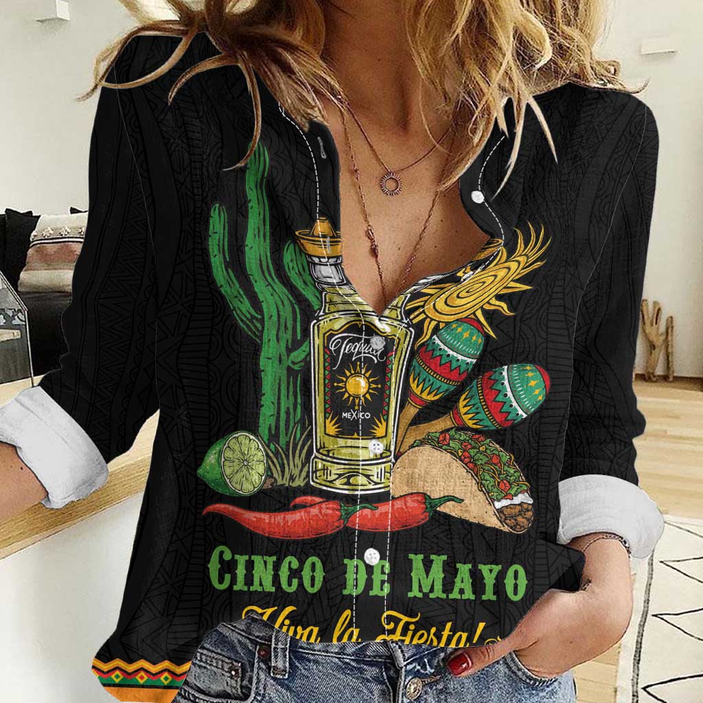 Mexico Cinco de Mayo Women Casual Shirt Viva la Fiesta!