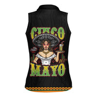 Mexico Cinco de Mayo Women Sleeveless Polo Shirt Viva la Fiesta!