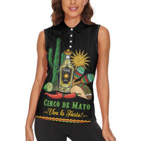 Mexico Cinco de Mayo Women Sleeveless Polo Shirt Viva la Fiesta!