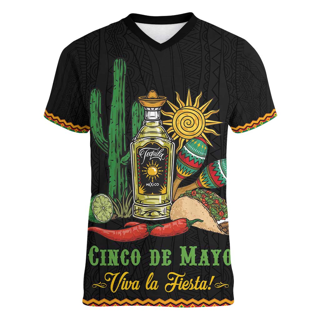 Mexico Cinco de Mayo Women V-Neck T-Shirt Viva la Fiesta!