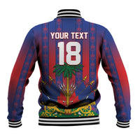 Custom Haiti Football 2026 Baseball Jacket Les Grenadiers Voodoo Veve Pride