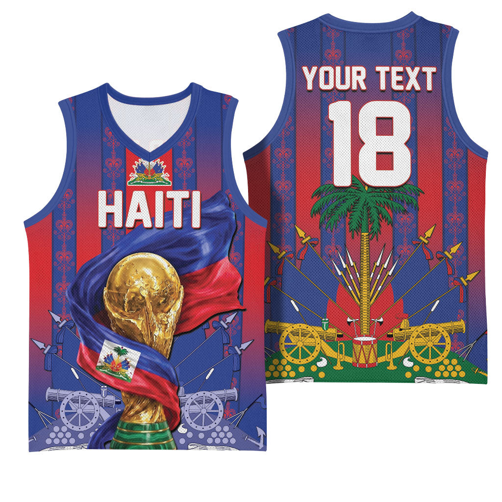 Custom Haiti Football 2026 Basketball Jersey Les Grenadiers Voodoo Veve Pride
