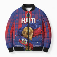 Custom Haiti Football 2026 Bomber Puffer Jacket Les Grenadiers Voodoo Veve Pride