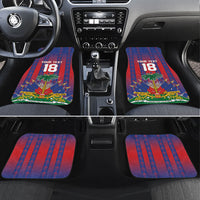 Custom Haiti Football 2026 Car Mats Les Grenadiers Voodoo Veve Pride